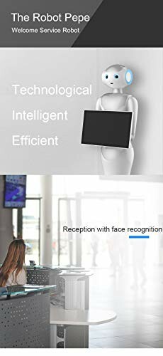 Service robot with screen and face recognition at reception